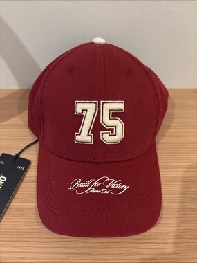 Men's Burgundy '75' Baseball Cap